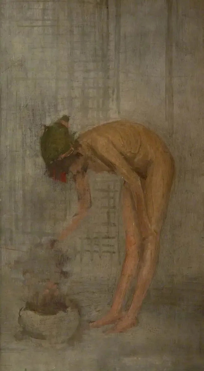 Naken flicka med en skål - James Abbott McNeill Whistler