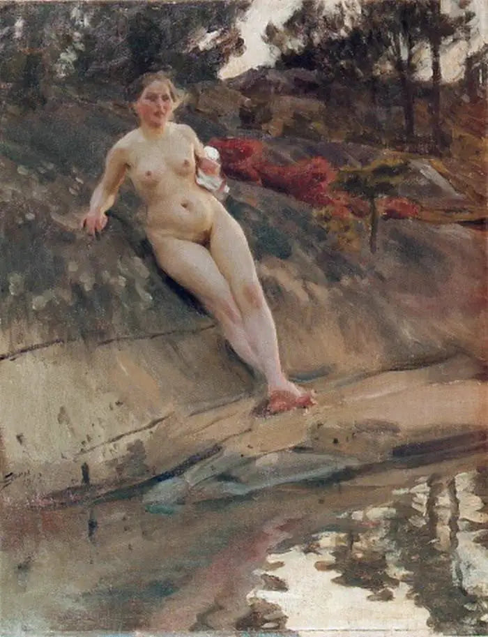Flicka som solar - Anders Zorn