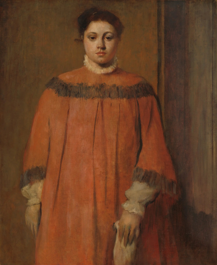 Flicka i röd - Edgar Degas