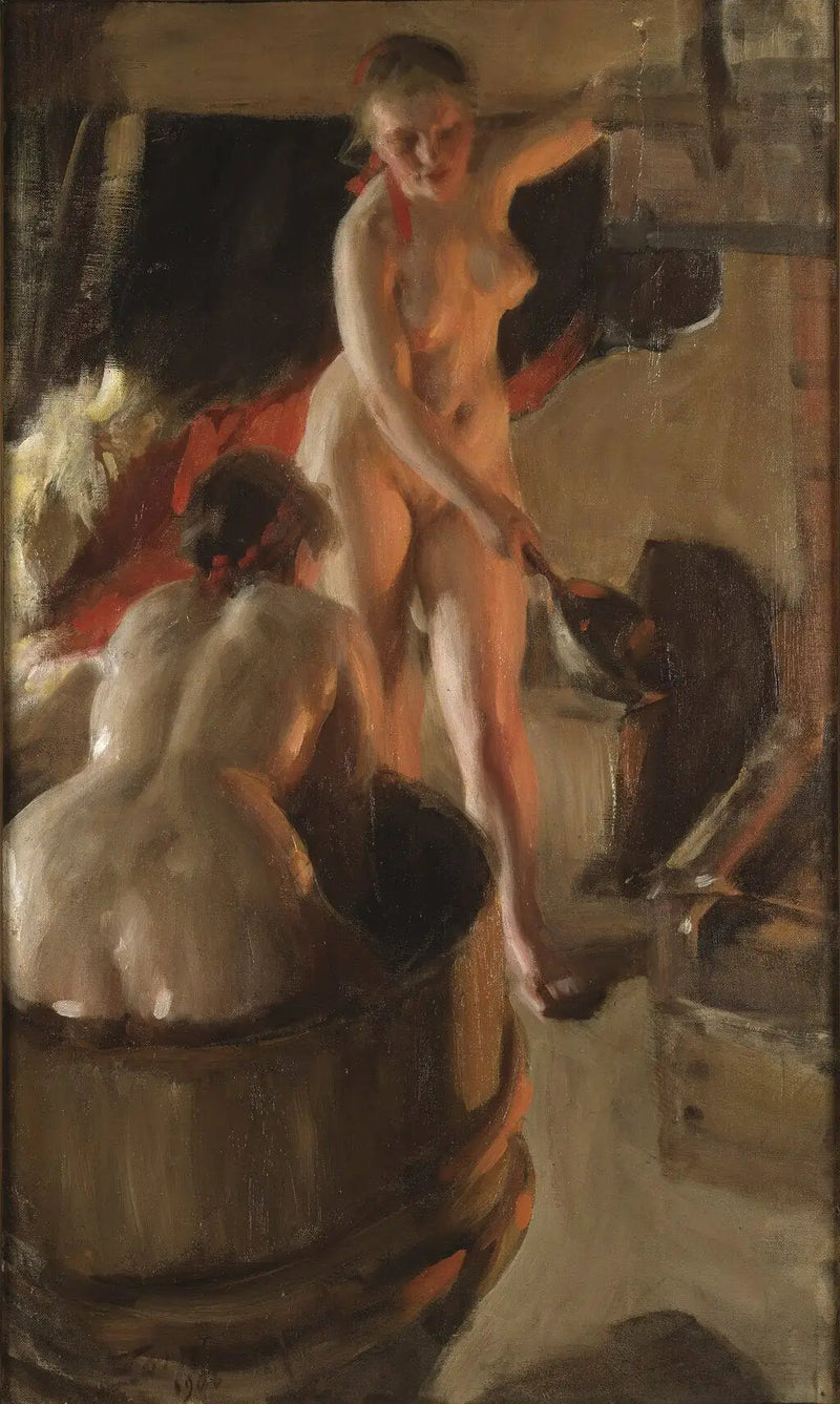 Dalälvsflickor i badet - Anders Zorn