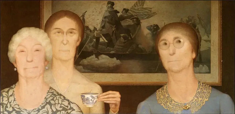 Flickor av revolutionen - Grant Wood