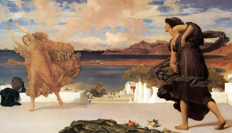 Grekiska flickor som leker med boll - Frederic Leighton