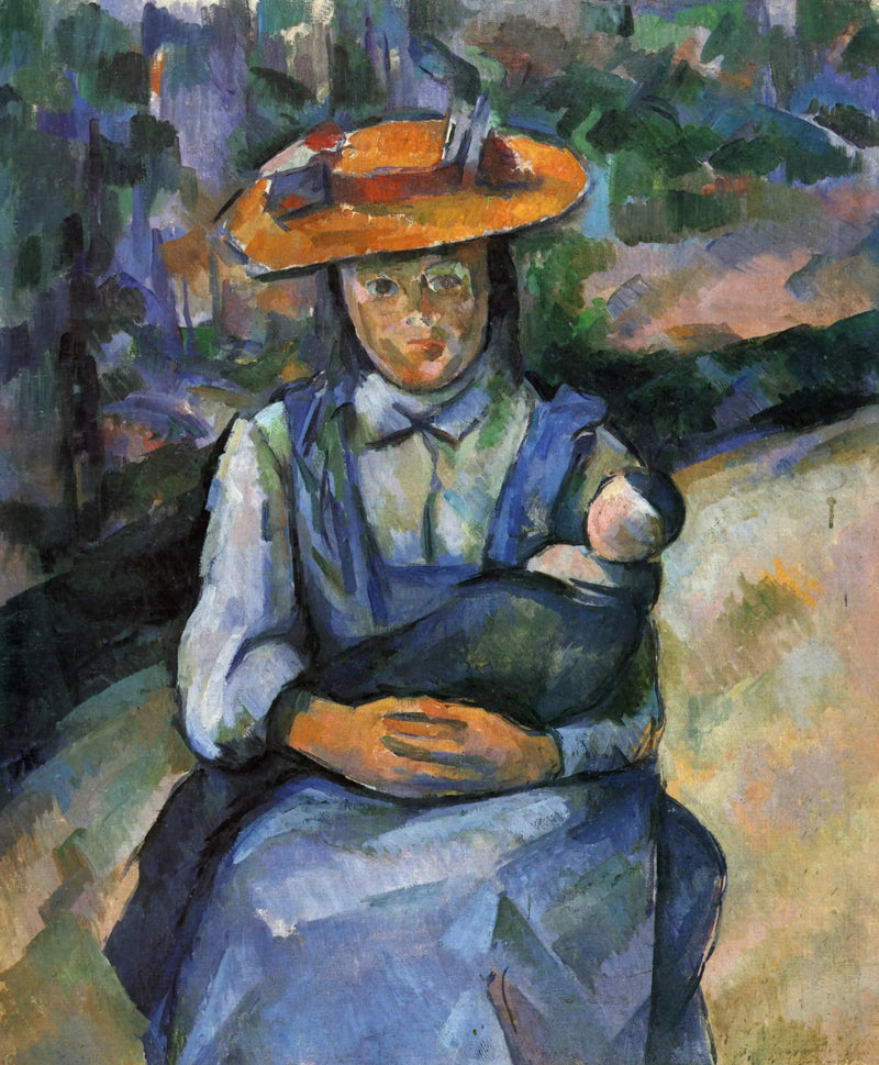 Flicka med docka - Paul Cézanne