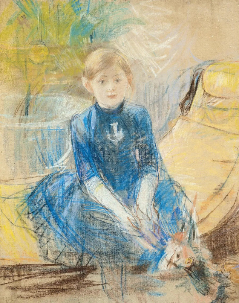 Flicka i blå jersey - Berthe Morisot