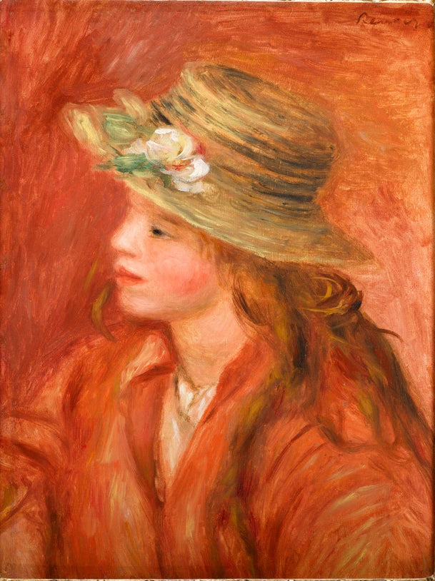 Filé med halmhatt - Pierre-Auguste Renoir
