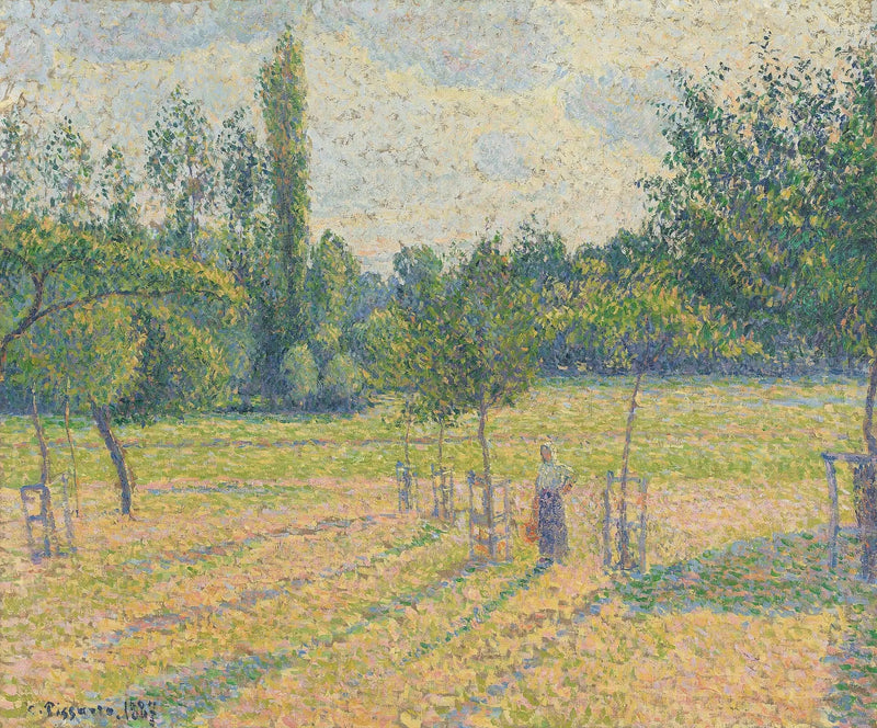 Eftermiddag i vår äng - Camille Pissarro