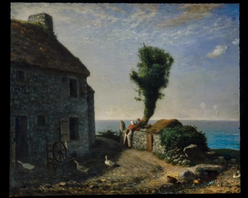 Slutet av byn Gruchy - Jean-François Millet