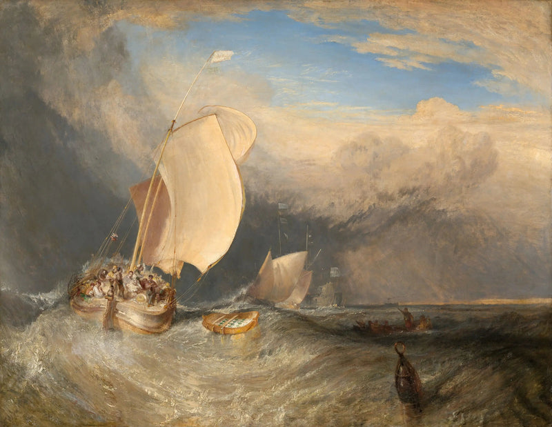 Fiskebåtar med försäljare som förhandlar om fisk - J. M. W. Turner