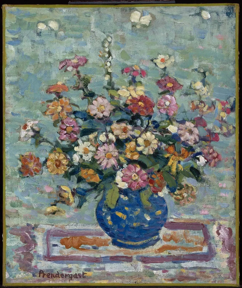 Blommor i en blå vas - Maurice Prendergast