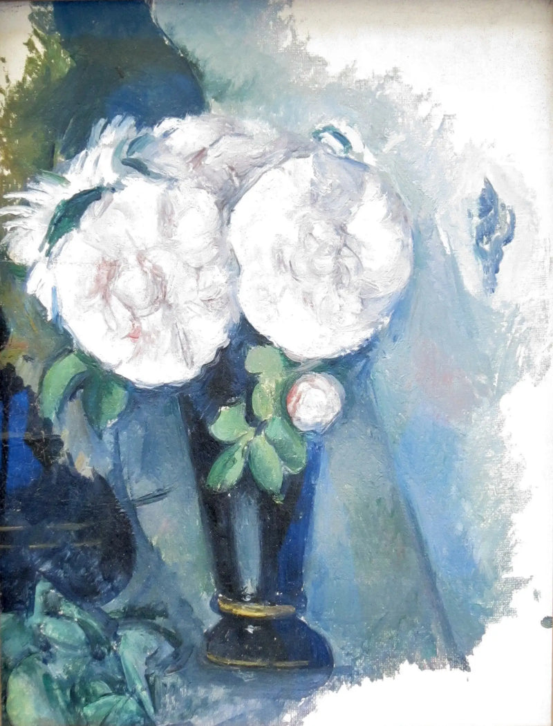 Blommor i en blå vas - Paul Cézanne
