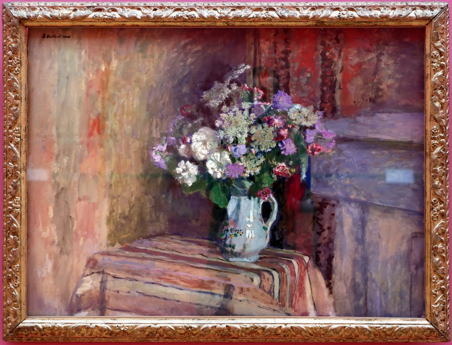 Blommor i en vas - Édouard Vuillard