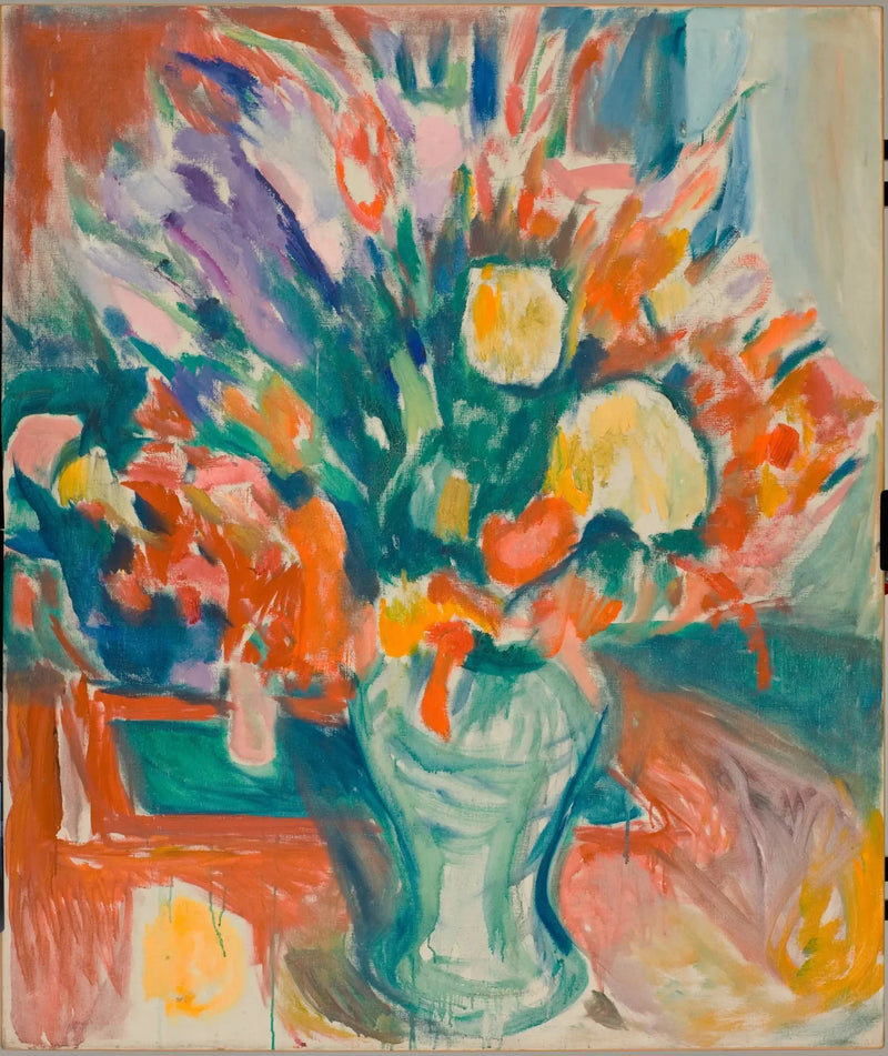 Blommor i en vas - Edvard Munch