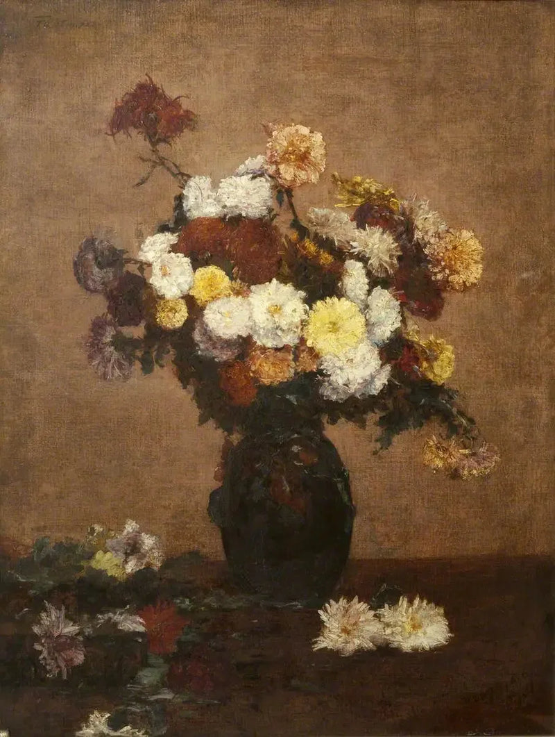 Blommor i en vas - Henri Fantin-Latour