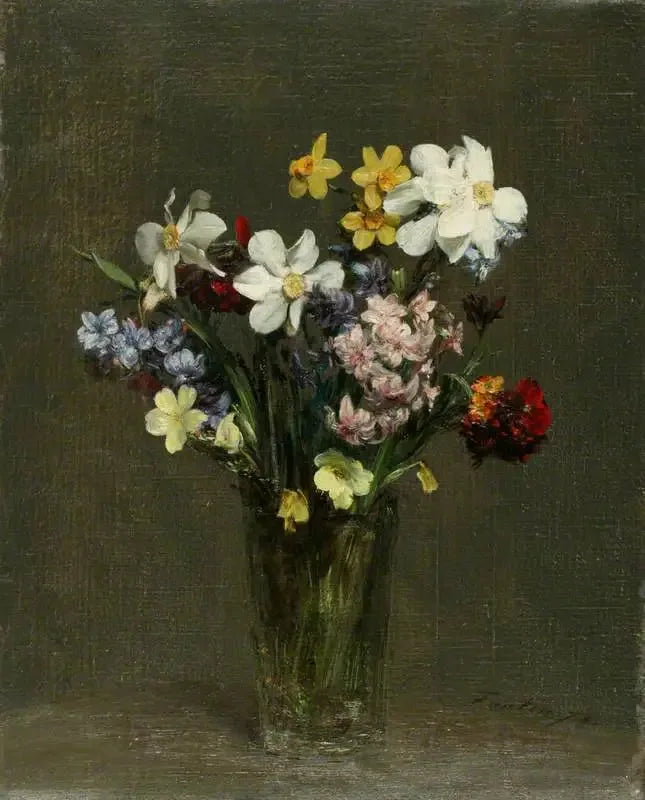 Blommor i en vas - Henri Fantin-Latour
