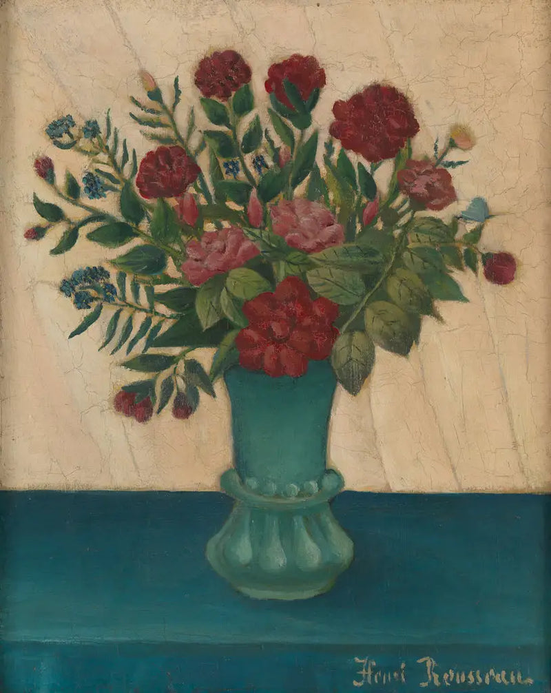Blommor i en vas - Henri Rousseau