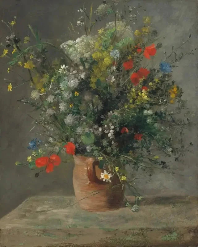Blommor i en vas - Pierre-Auguste Renoir