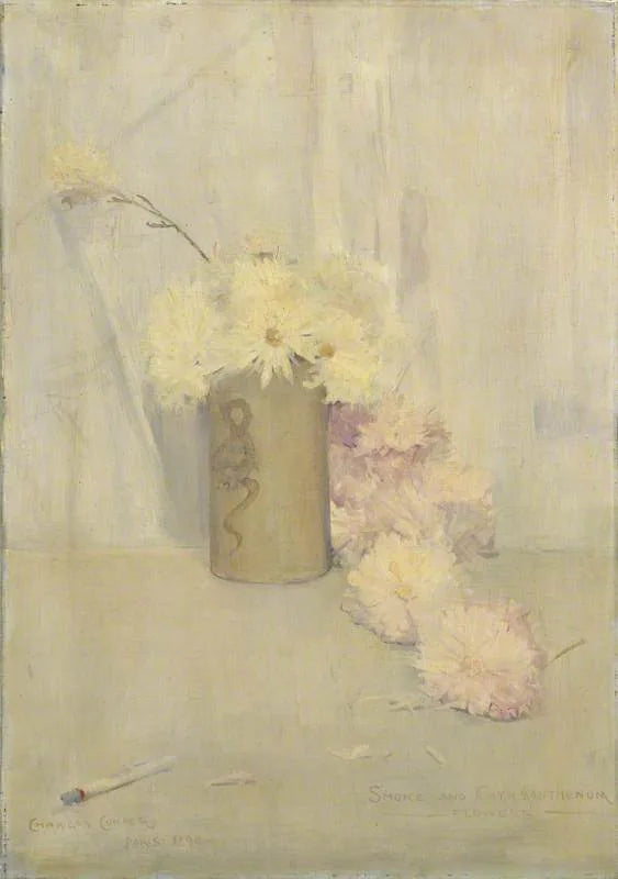 Rök- och krisantemumblommor - Charles Conder