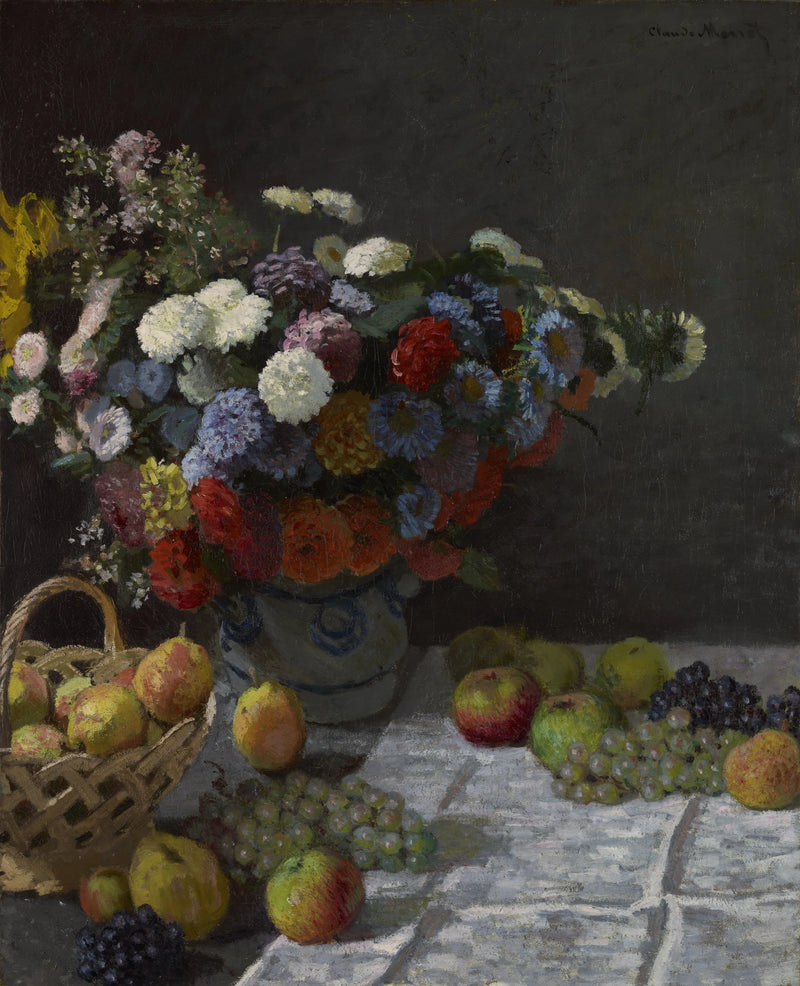 Livet med blommor och frukter - Claude Monet