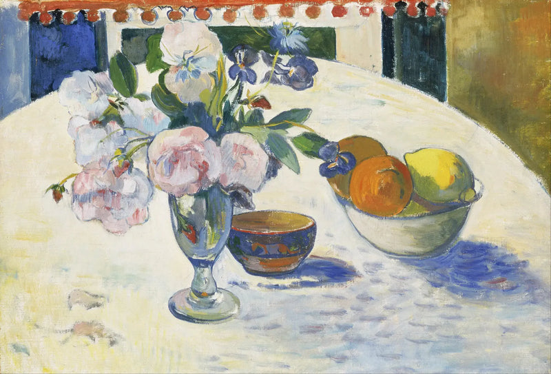 Blommor. Blå iris, apelsiner och citron - Paul Gauguin
