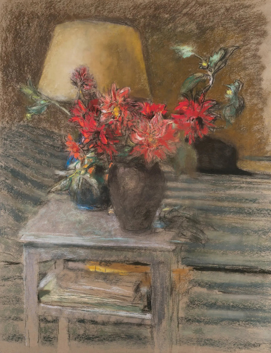 Blommor på ett bord - Édouard Vuillard