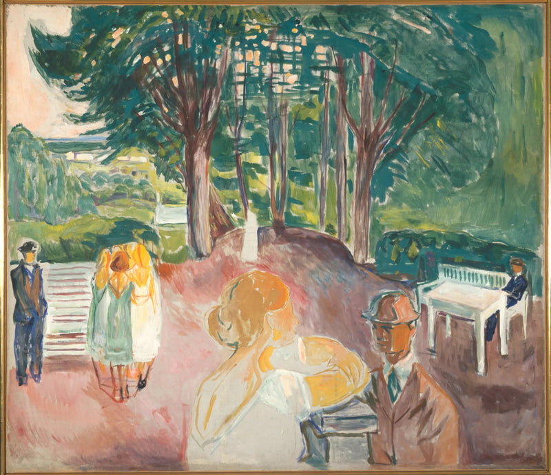 Flirt i parken - Edvard Munch