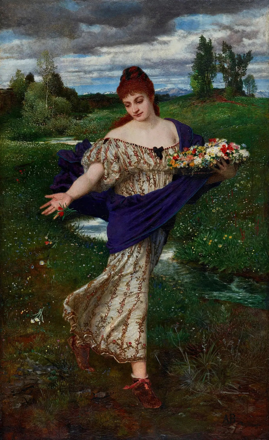 Flora, spridda blommor - Arnold Böcklin