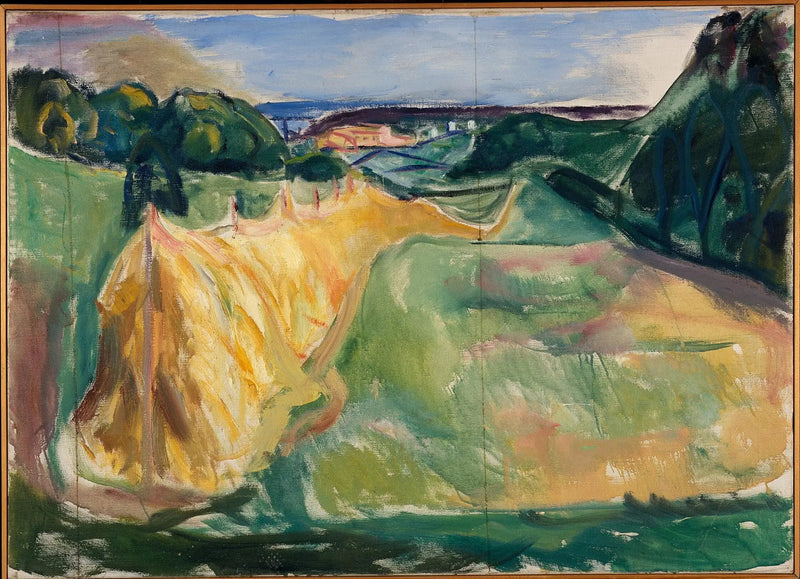 Torkande hö - Edvard Munch