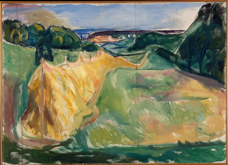 Torkande hö - Edvard Munch