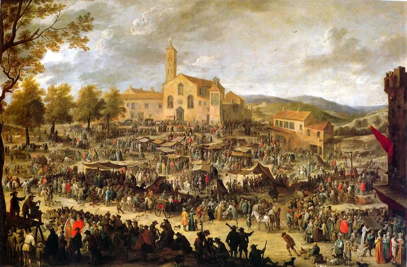 Santa Maria dell'Impruneta marknad i Florens. - David Teniers den yngre