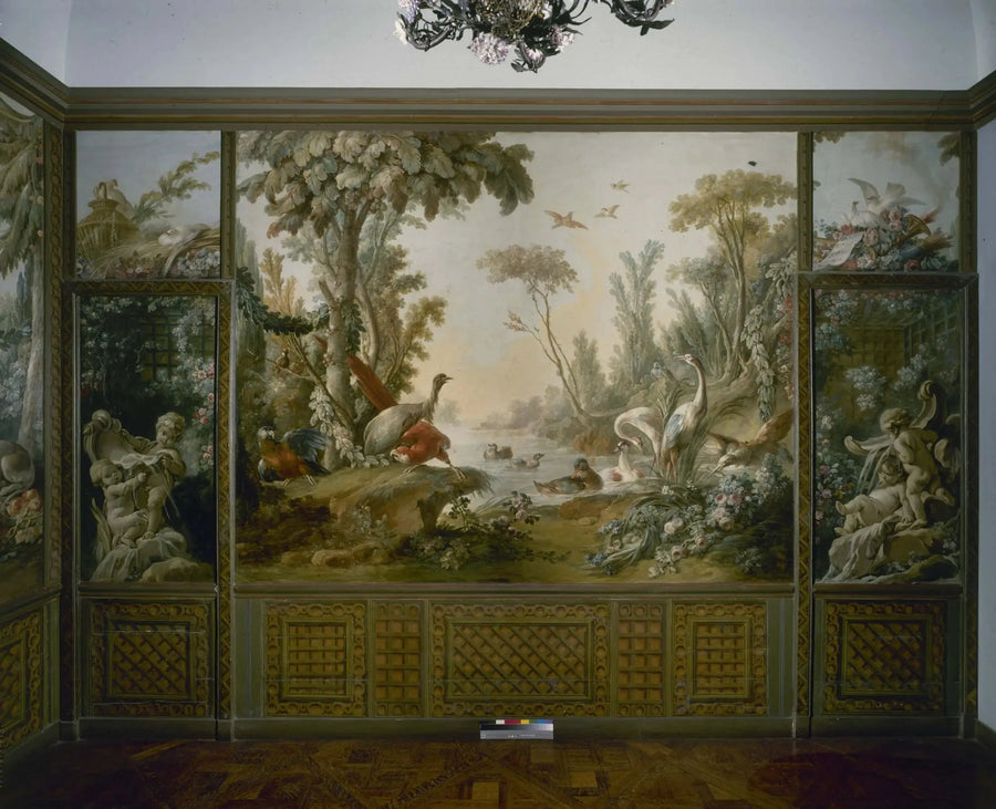 Fontän med två älskare varav en är liggande - François Boucher