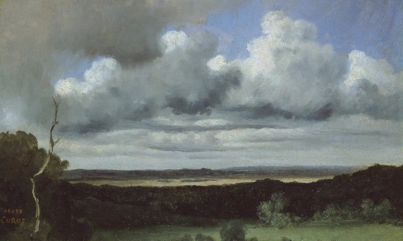 Fontainebleau – Storm över slätterna - Jean-Baptiste Camille Corot