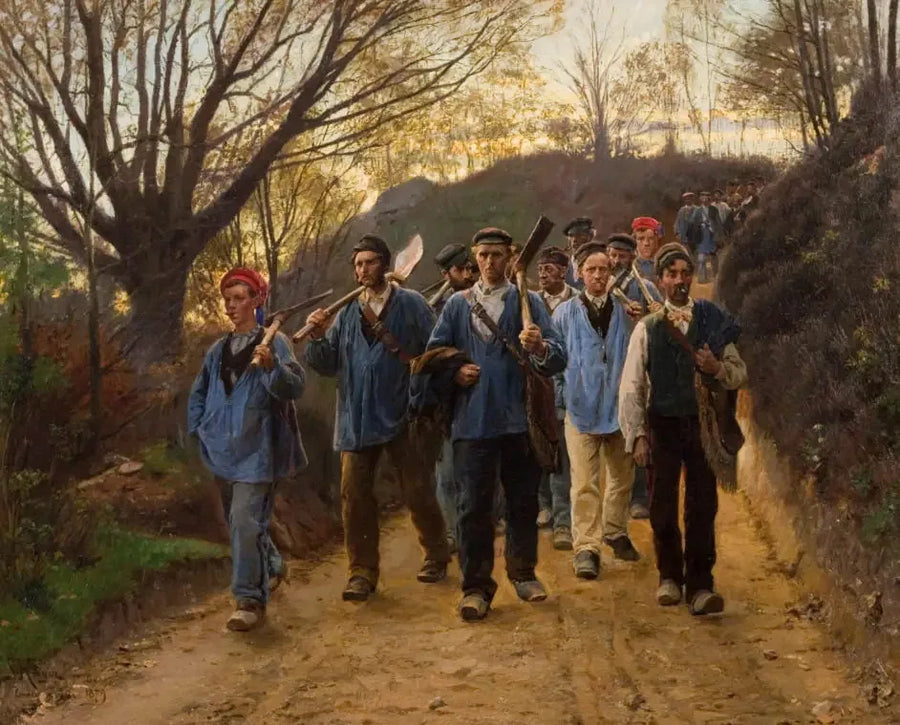 Franska skogshuggare åter från arbetet - Peder Severin Krøyer