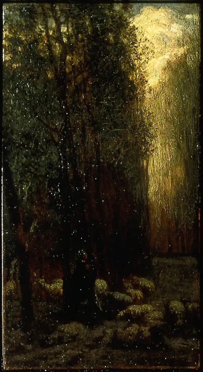 Skog med herde och får - Jean-François Millet