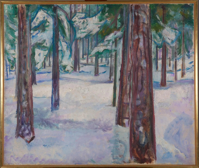 Skog i snön - Edvard Munch