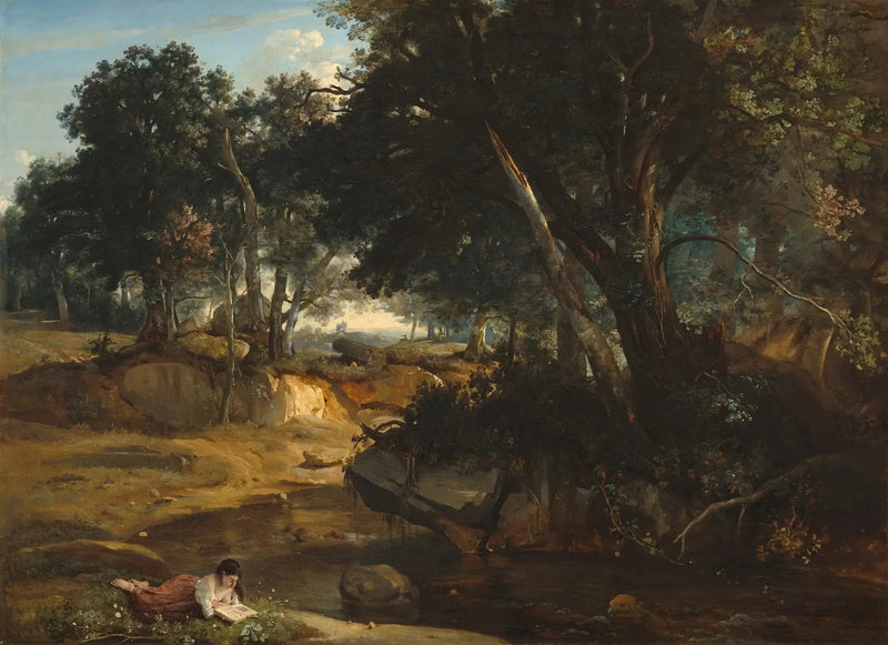 Fontainebleau-skogen - Jean-Baptiste Camille Corot