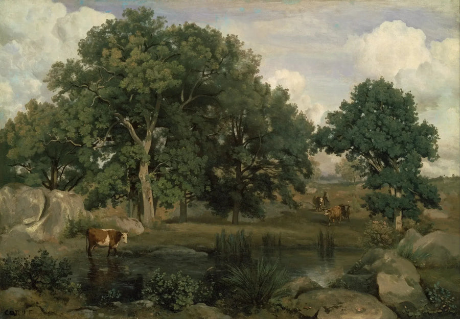 Fontainebleau-skogen - Jean-Baptiste Camille Corot
