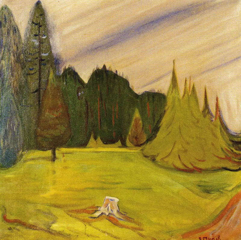 Skog på vägen till Borre - Edvard Munch