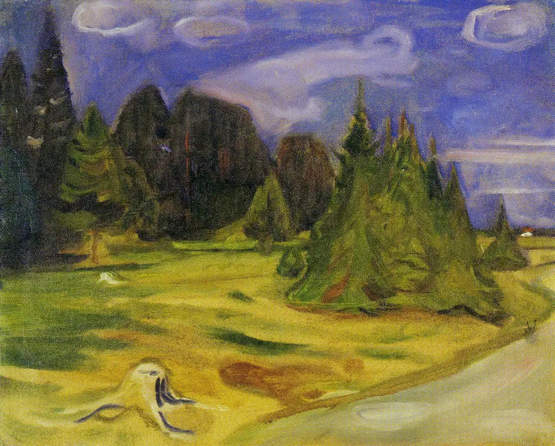 Skog på vägen till Borre - Edvard Munch