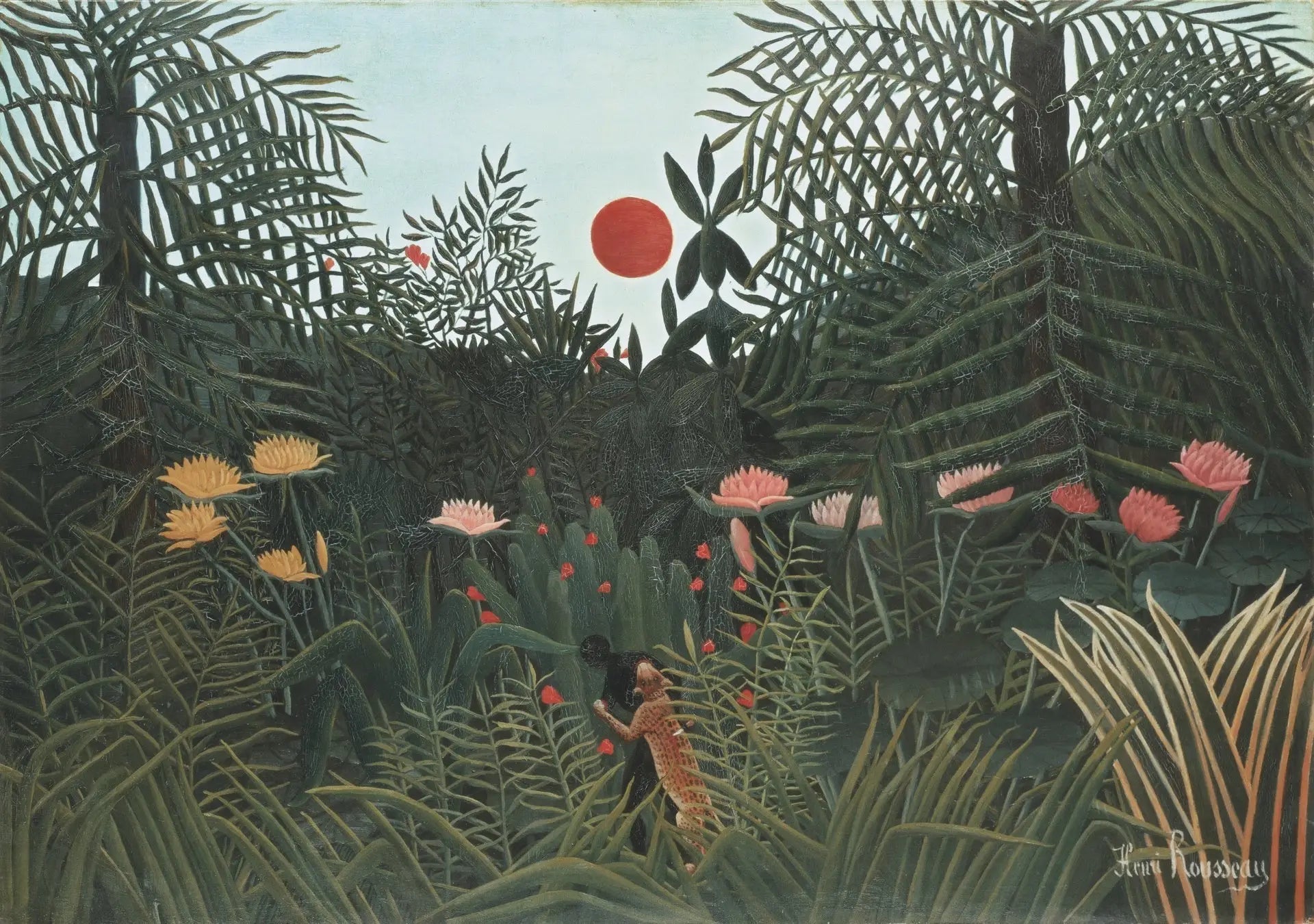 Forêt vierge au soleil couchant - Henri Rousseau - Alpha Reproduction