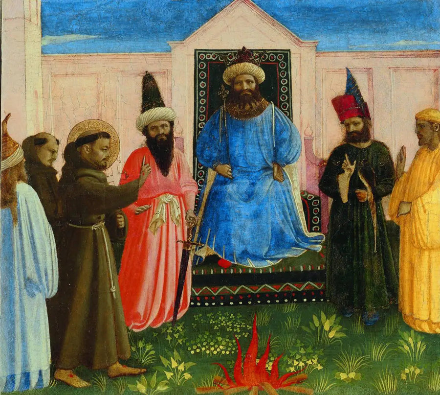 François d'Assise framför sultanen Al-Kamil Muhammad al-Malik - Fra Angelico