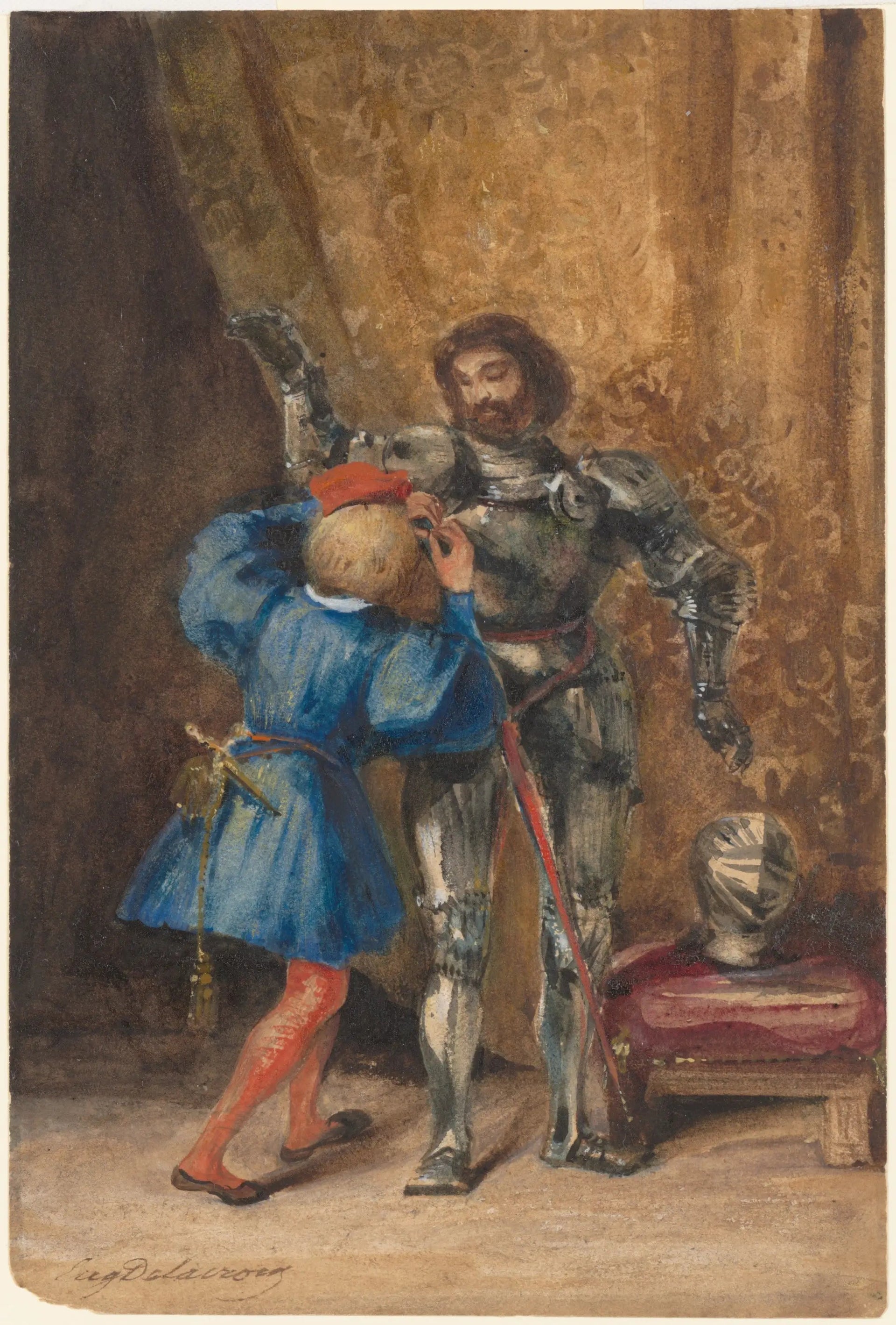 Franz Lerse ou Goetz von Berlichingen armés par une page - Eugène Delacroix image 2 reproduction réalisée par Alpha Reproduction