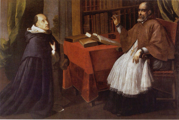 Fray Luis de Granada och San Juan Crisóstomo - Francisco de Zurbarán