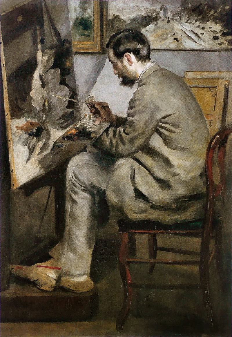 Frédéric Bazille målar vid sin staffli - Pierre-Auguste Renoir