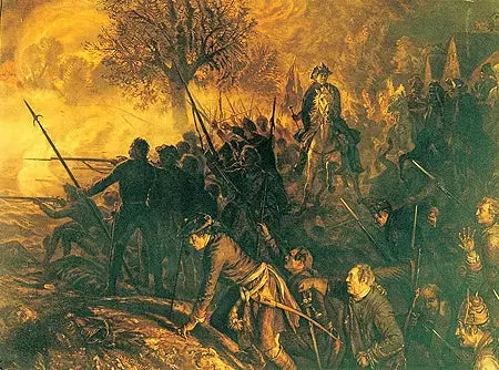 Frédéric och hans män vid slaget vid Hochkirch - Adolph von Menzel