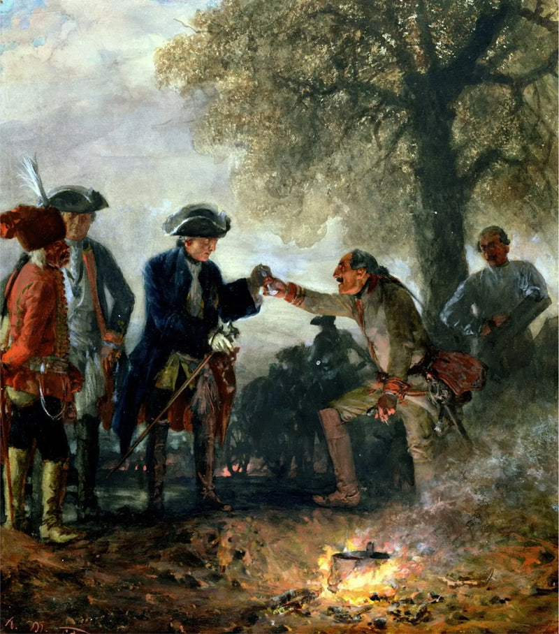 Frédéric den Store med Zieten vid lägret - Adolph von Menzel