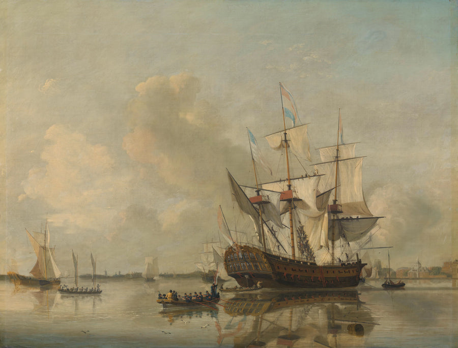 La frégate nationale « Rotterdam » sur la Meuse devant Rotterdam - Nicolaas Baur