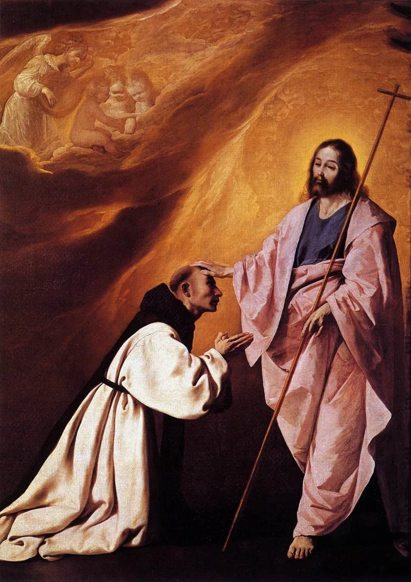Frère Andrés de Salmeron tröstad av Kristus - Francisco de Zurbarán