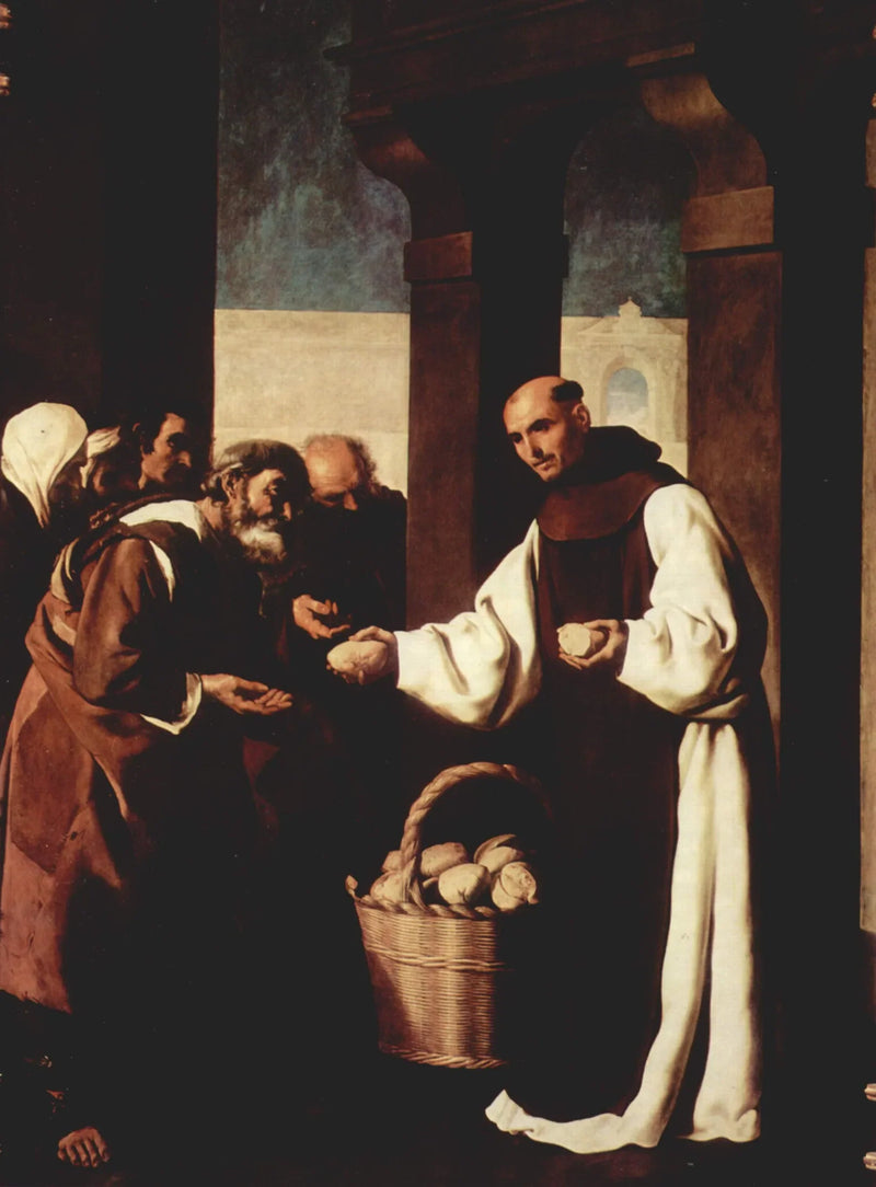 Frère Martín de Vizcaya som beder om allmosa - Francisco de Zurbarán