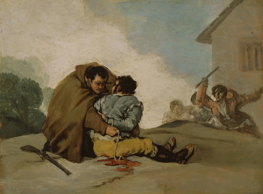 Broder Pedro binder El Maragato med ett rep - Francisco de Goya