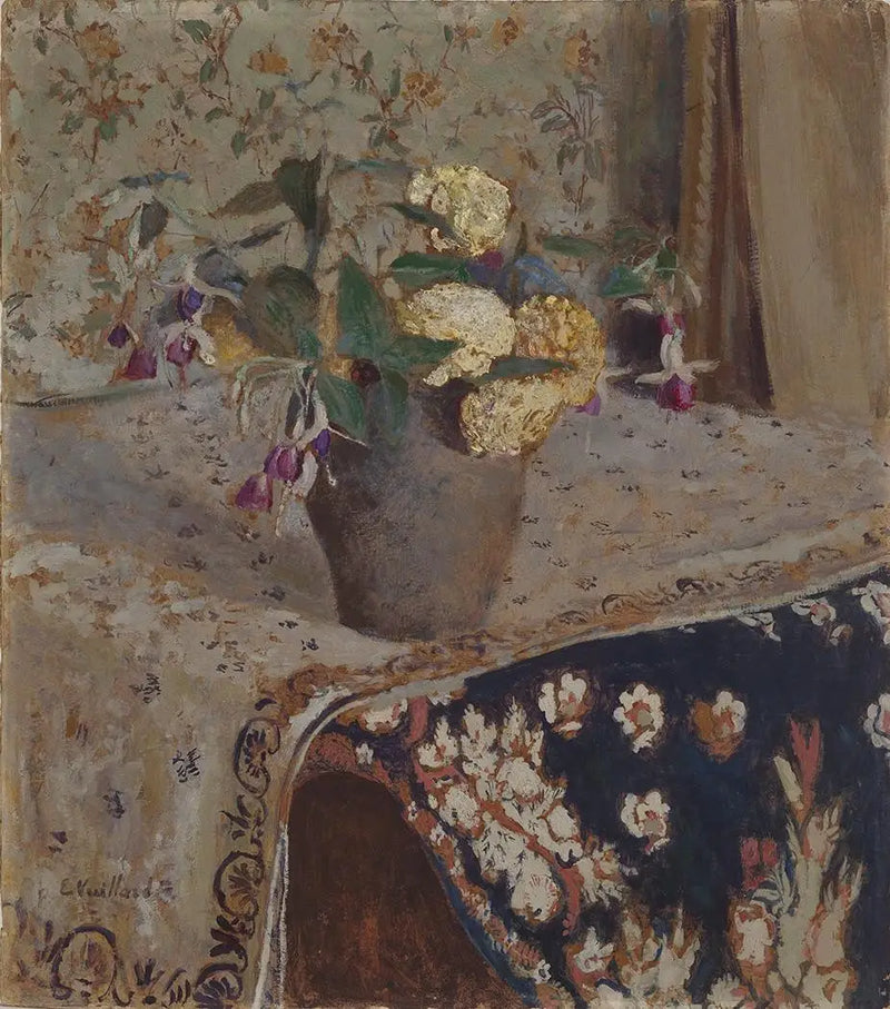 Fuchsior och nejlikor - Édouard Vuillard